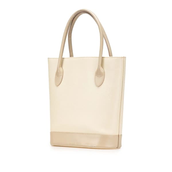 Pre-owned Burberry Leather Handbag White