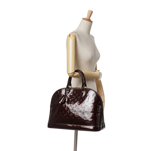 Pre-owned Louis Vuitton Monogram Vernis Alma GM Purple