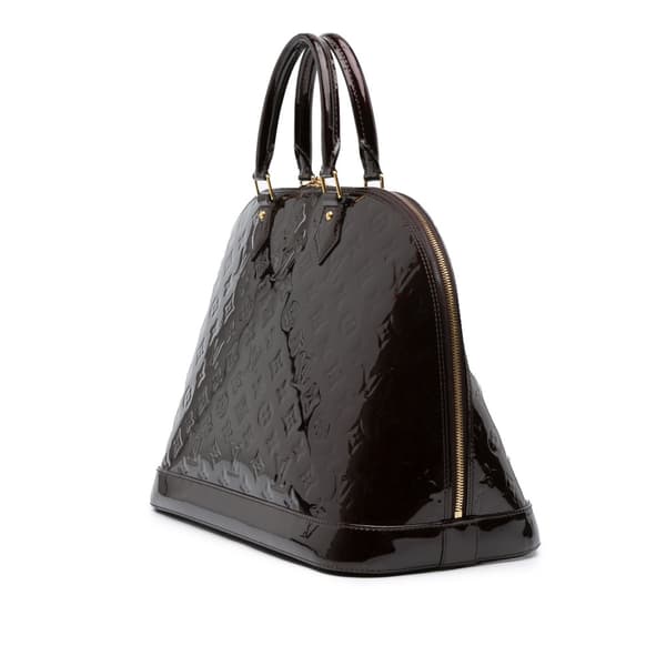 Pre-owned Louis Vuitton Monogram Vernis Alma GM Purple