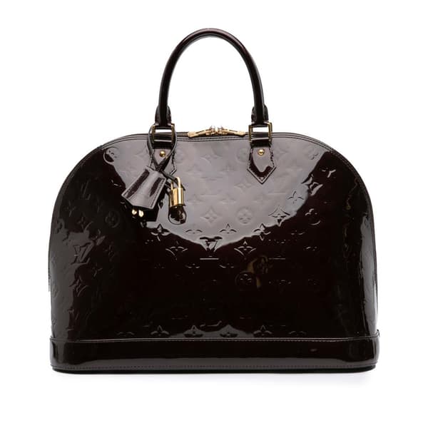 Pre-owned Louis Vuitton Monogram Vernis Alma GM Purple