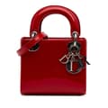 Miniatyrbild 1 av 10: Pre-owned Dior Mini Patent Lady Dior Red