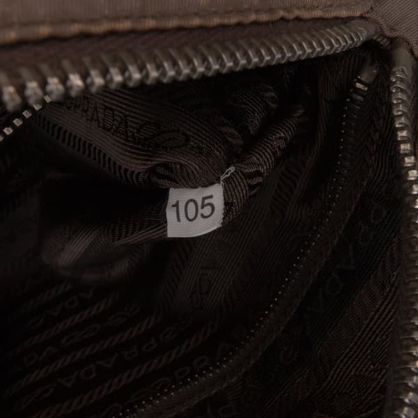 Pre-owned Prada Tessuto Satchel Brown