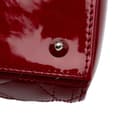 Miniatyrbild 8 av 10: Pre-owned Dior Medium Patent Cannage Lady Dior Red