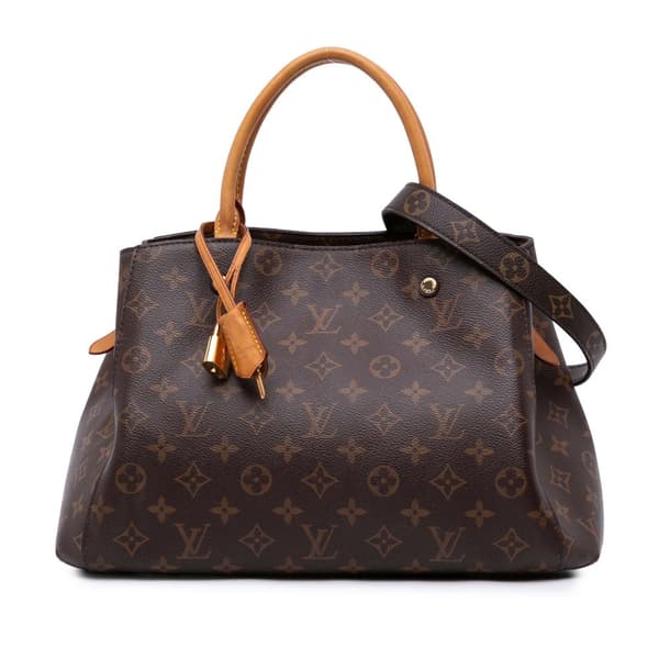 Pre-owned Louis Vuitton Monogram Montaigne MM Brown