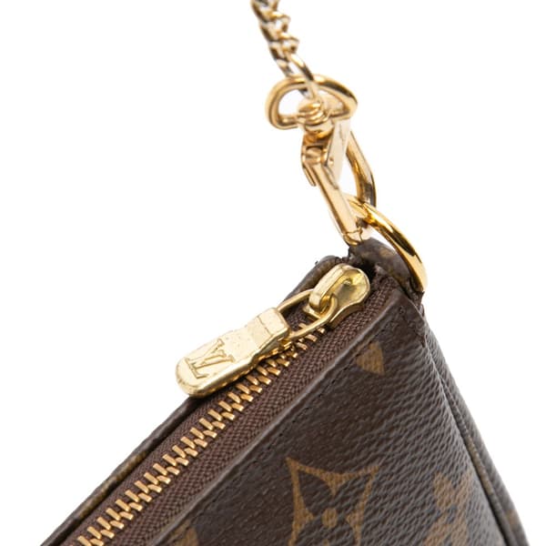 Pre-owned Louis Vuitton Monogram Mini Pochette Accessoires Brown