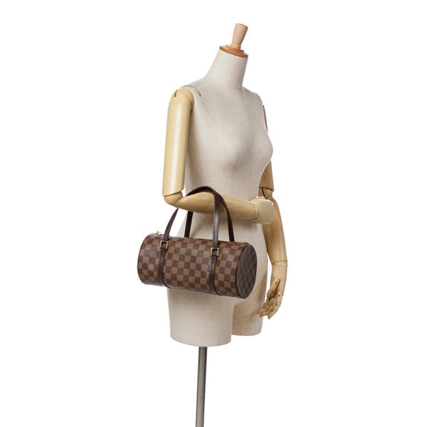 Pre-owned Louis Vuitton Damier Ebene Papillon 26 Brown