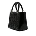 Miniatyrbild 2 av 10: Pre-owned Dior Medium Patent Cannage Lady Dior Black