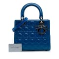 Pikkukuva 10 / 10: Pre-owned Dior Medium Patent Cannage Lady Dior Blue