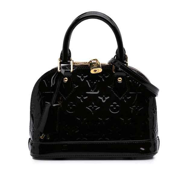 Pre-owned Louis Vuitton Monogram Vernis Alma BB Purple