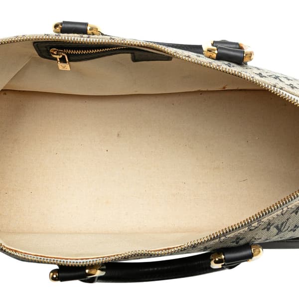 Pre-owned Louis Vuitton Monogram Mini Lin Alma Horizontal Gray