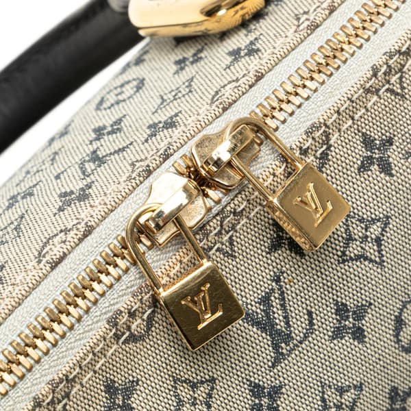 Pre-owned Louis Vuitton Monogram Mini Lin Alma Horizontal Gray