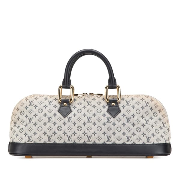 Pre-owned Louis Vuitton Monogram Mini Lin Alma Horizontal Gray