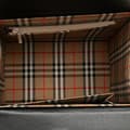 Miniatyrbild 4 av 10: Pre-owned Burberry House Check Canvas Trimmed Leather Handbag Black