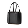 Miniatyrbild 2 av 10: Pre-owned Burberry House Check Canvas Trimmed Leather Handbag Black