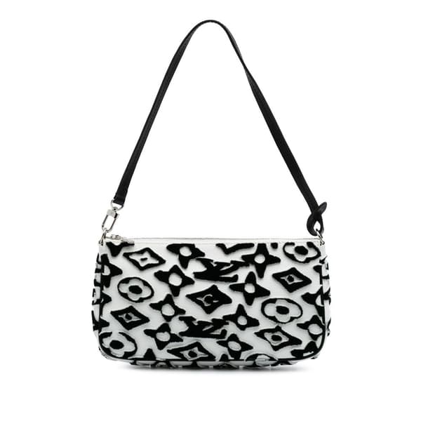 Pre-owned Louis Vuitton Urs Fischer Monogram Pochette Accessoires White