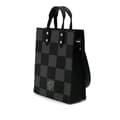 Miniatyrbild 2 av 9: Pre-owned Louis Vuitton Damier Checkerboard Sac Plat XS Black