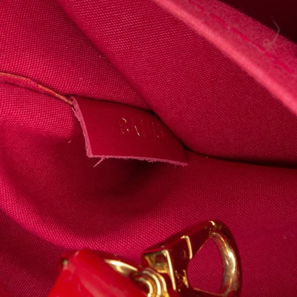 Pre-owned Louis Vuitton Monogram Vernis Montaigne BB Red