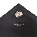 Miniatyrbillede 5 af 10: Pre-owned Saint Laurent Medium Monogram Chevron Sheepskin College Satchel Gray