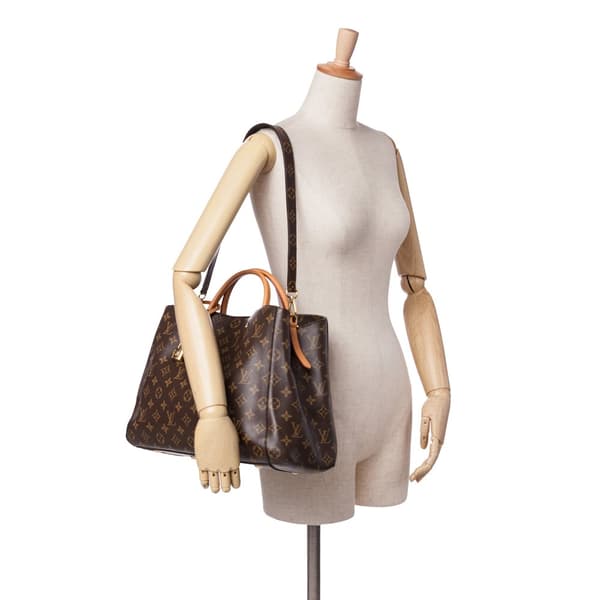 Pre-owned Louis Vuitton Monogram Montaigne GM Brown