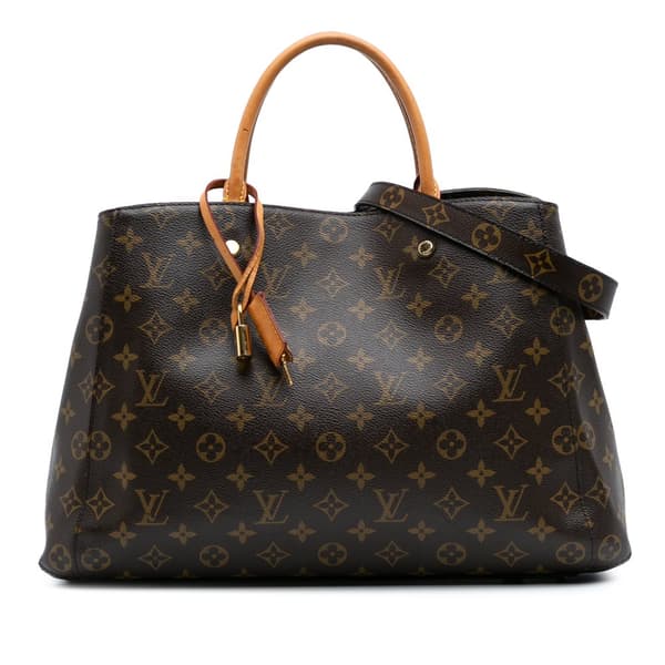 Pre-owned Louis Vuitton Monogram Montaigne GM Brown