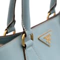 Miniatyrbild 8 av 10: Pre-owned Prada Bicolor Saffiano Lux Satchel Blue