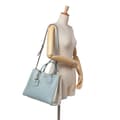 Miniatyrbild 10 av 10: Pre-owned Prada Bicolor Saffiano Lux Satchel Blue