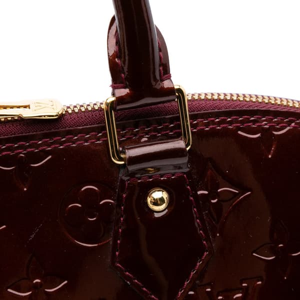 Pre-owned Louis Vuitton Monogram Vernis Alma GM Red