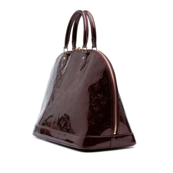 Pre-owned Louis Vuitton Monogram Vernis Alma GM Red