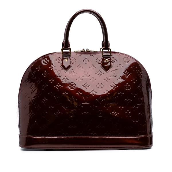 Pre-owned Louis Vuitton Monogram Vernis Alma GM Red