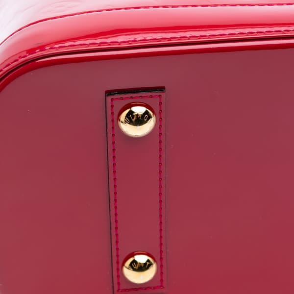 Pre-owned Louis Vuitton Monogram Vernis Alma PM Red