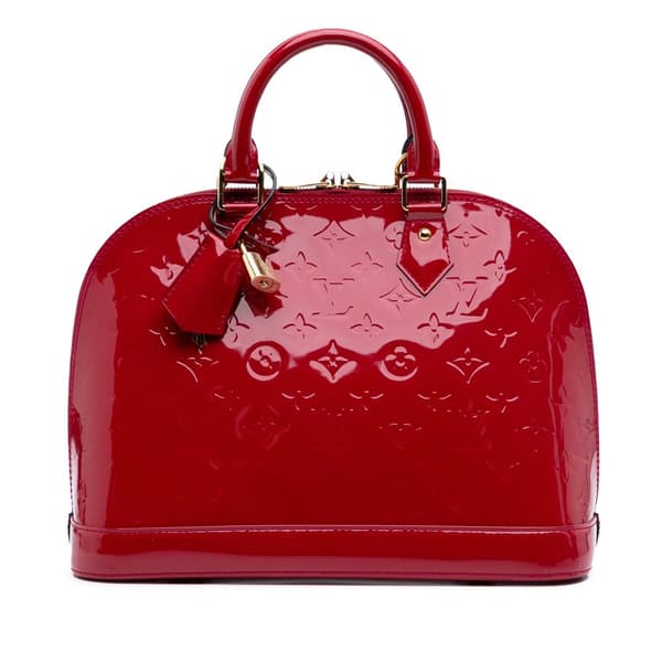Pre-owned Louis Vuitton Monogram Vernis Alma PM Red