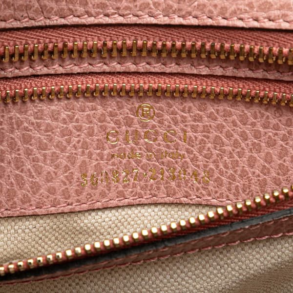 Pre-owned Gucci Mini Leather Swing Satchel Pink