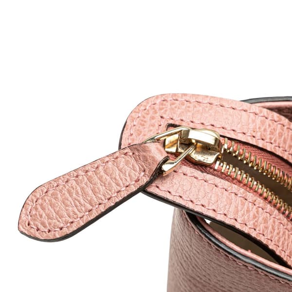 Pre-owned Gucci Mini Leather Swing Satchel Pink