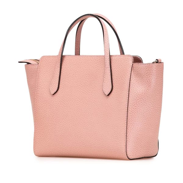 Pre-owned Gucci Mini Leather Swing Satchel Pink