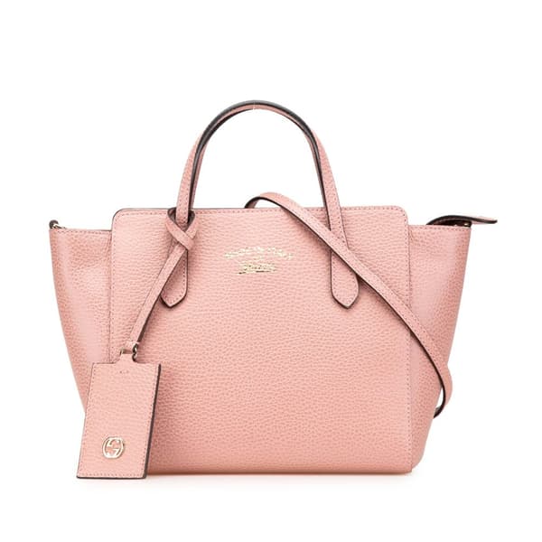 Pre-owned Gucci Mini Leather Swing Satchel Pink