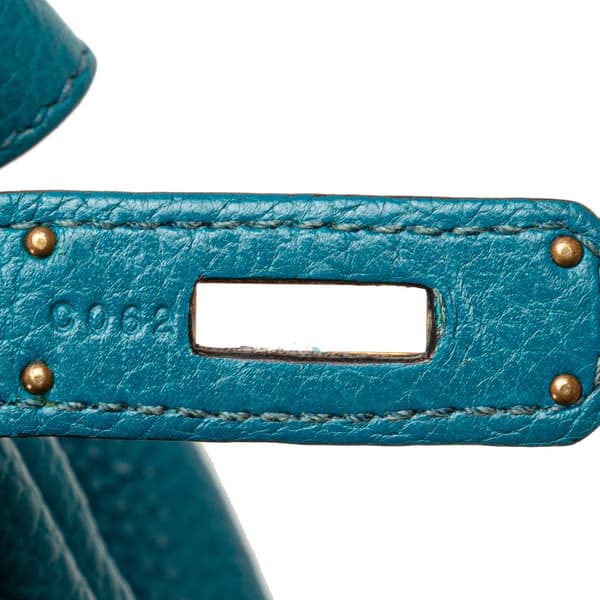 Pre-owned Hermès Clemence Birkin Retourne 30 Blue