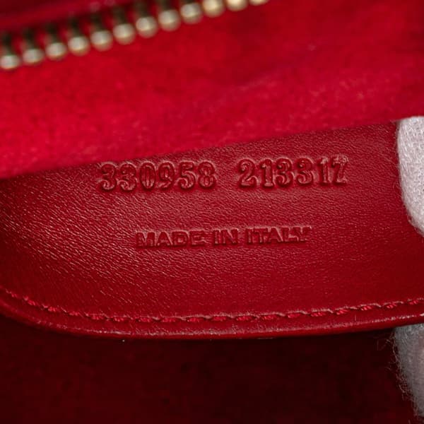 Pre-owned Saint Laurent Baby Leather Classic Duffle Satchel Red