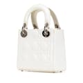 Miniatyrbilde 2 av 10: Pre-owned Dior Mini Lambskin Cannage Lady Dior White