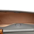 Miniatyrbild 4 av 10: Pre-owned Gucci Small Bamboo Calfskin Nymphaea Satchel Gray