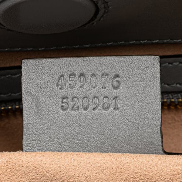 Pre-owned Gucci Small Bamboo Calfskin Nymphaea Satchel Gray