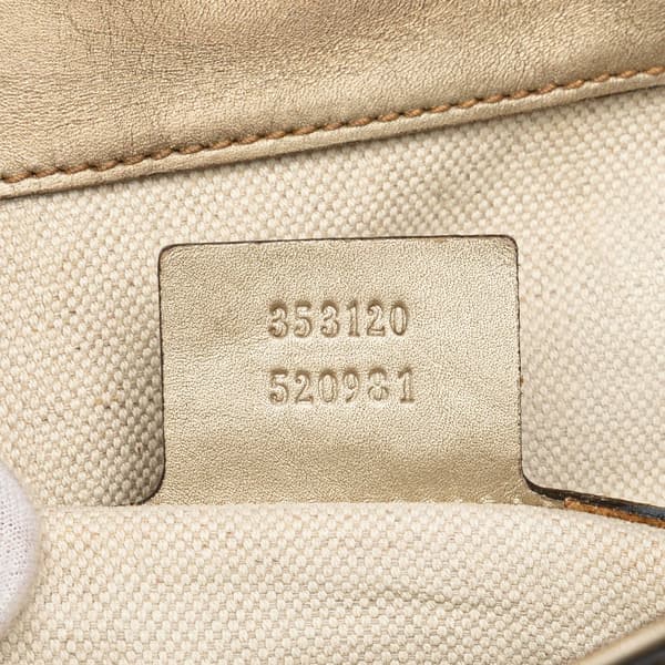 Pre-owned Gucci Medium Guccissima Bree Fold Over Tote Gold