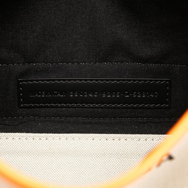 Pre-owned Balenciaga Canvas Navy Cabas XS White