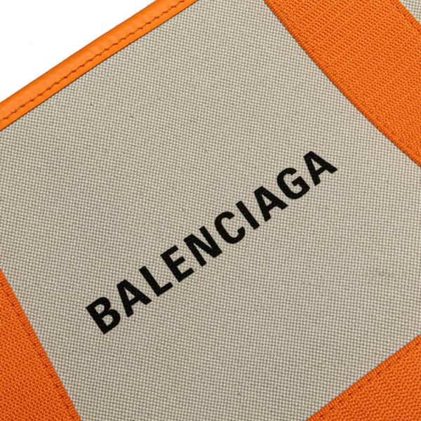 Pre-owned Balenciaga Canvas Navy Cabas XS White