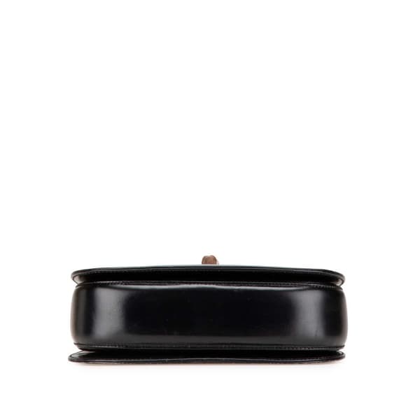 Pre-owned Gucci Calfskin Bamboo Night Black