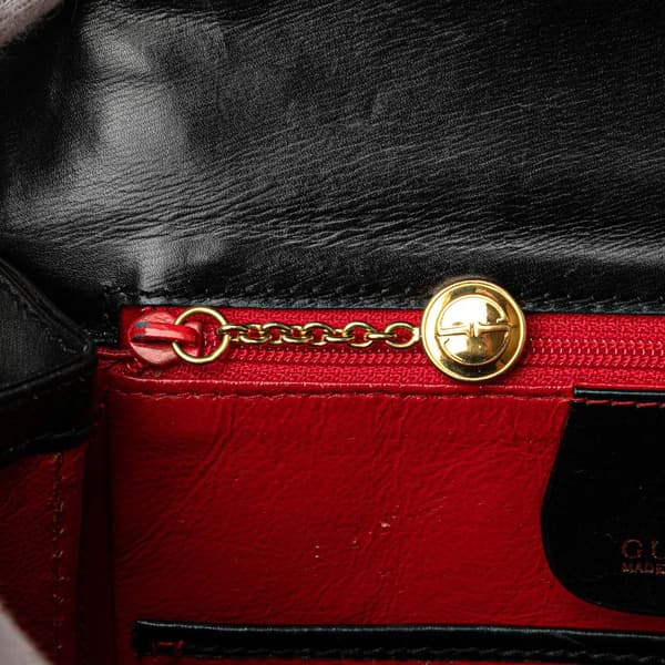 Pre-owned Gucci Calfskin Bamboo Night Black