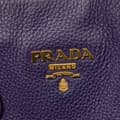 Miniatyrbild 10 av 10: Pre-owned Prada Vitello Daino Side Zip Convertible Tote Purple