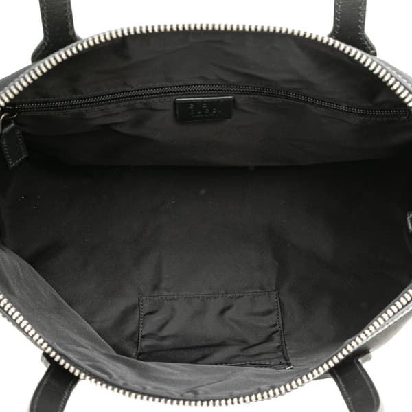 Pre-owned Gucci Techno Canvas Web Satchel Black