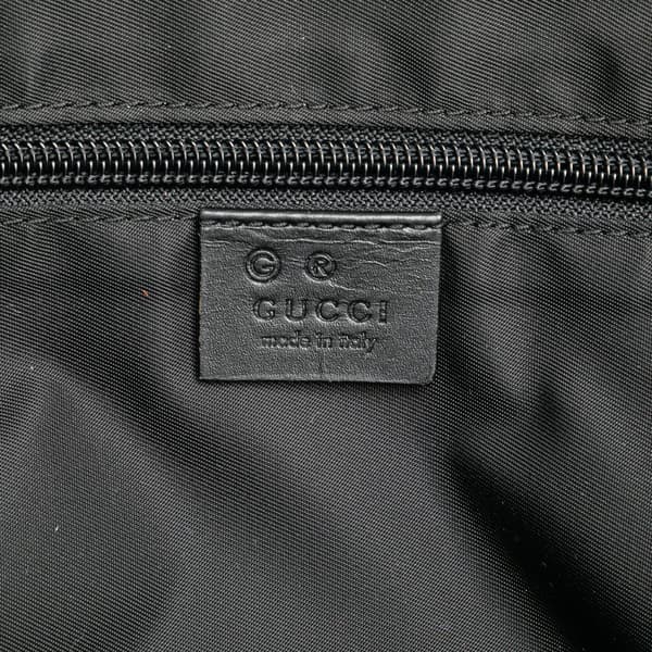 Pre-owned Gucci Techno Canvas Web Satchel Black