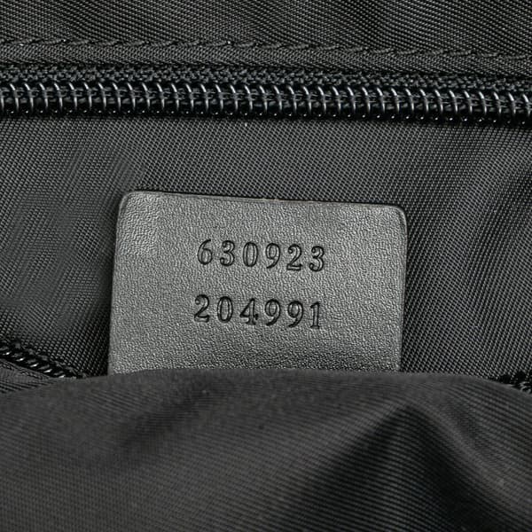Pre-owned Gucci Techno Canvas Web Satchel Black