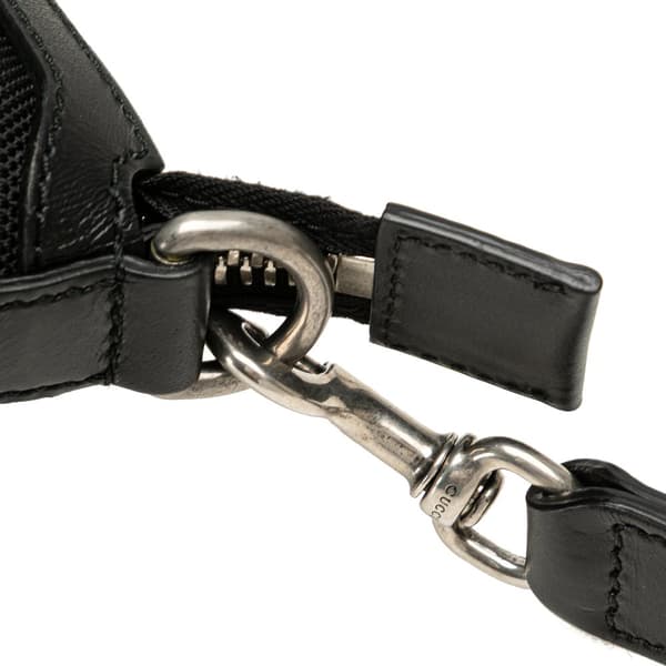 Pre-owned Gucci Techno Canvas Web Satchel Black